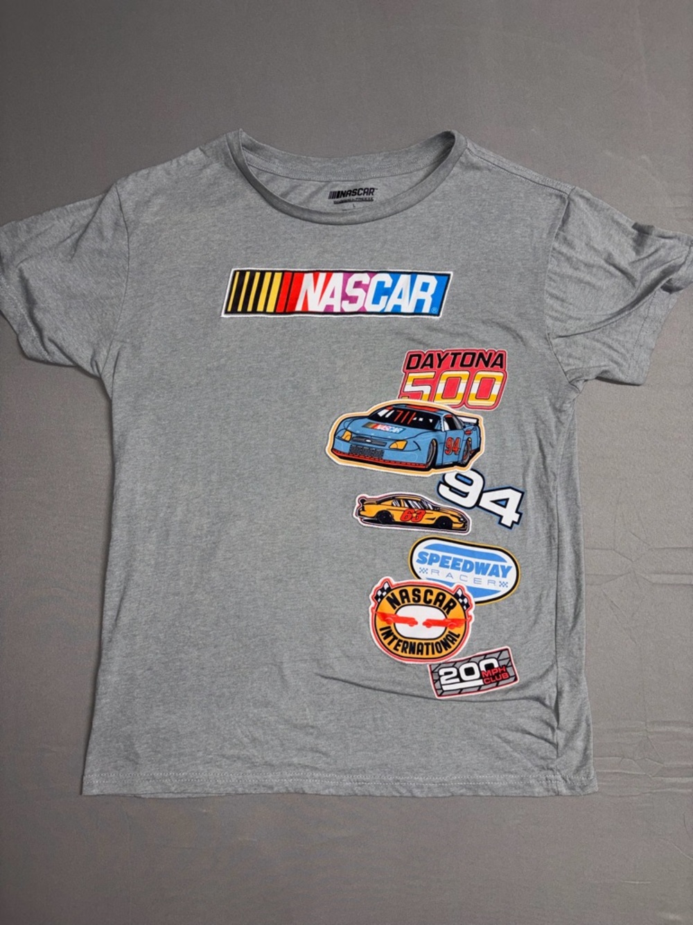 Freeze NASCAR Multicolor Logo Gray Tee